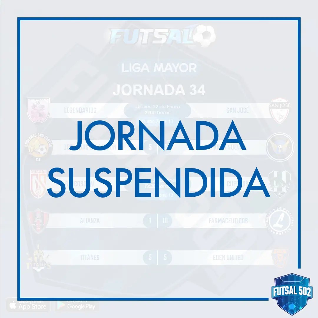 Liga Mayor | Jornada Suspendida