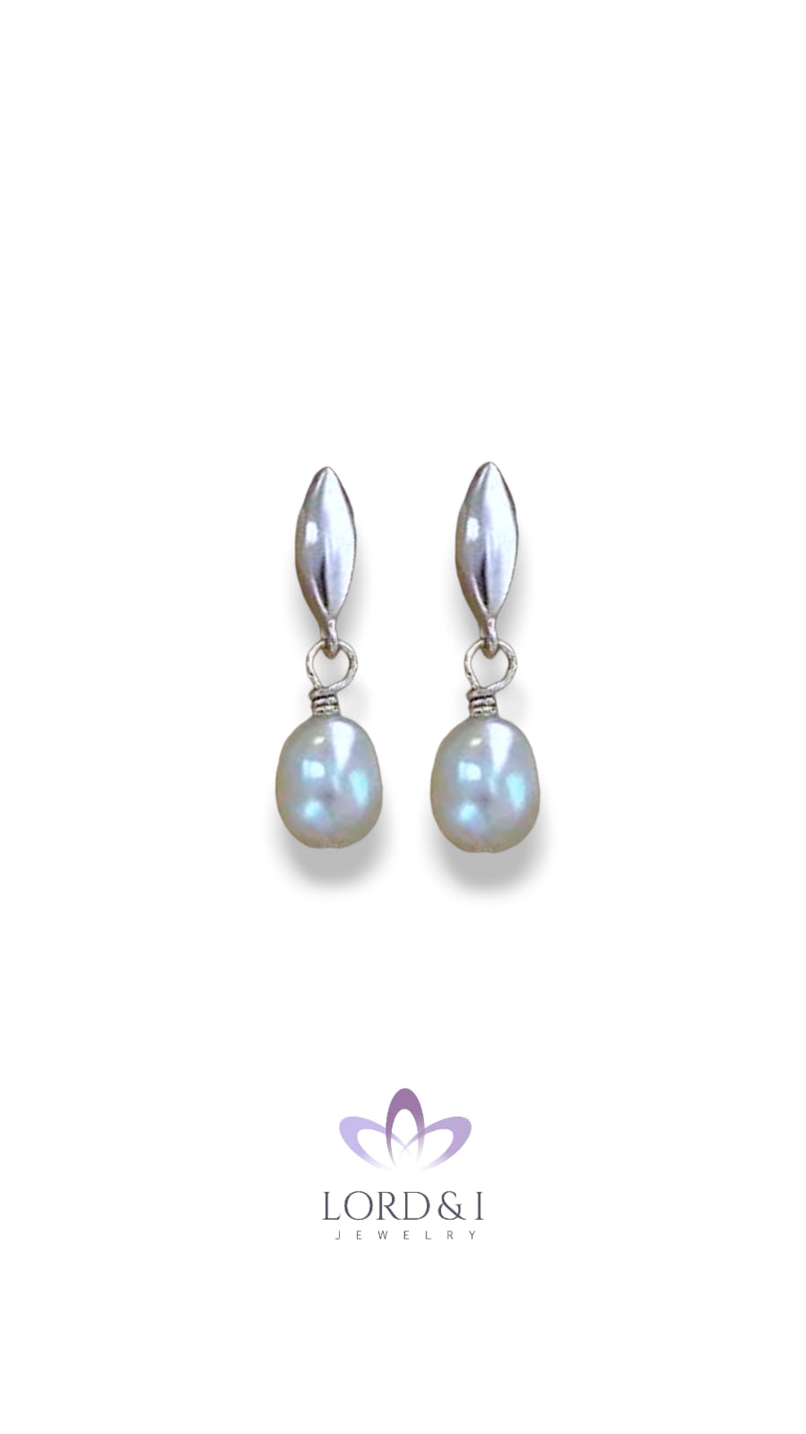 Aretes con perla de agua dulce