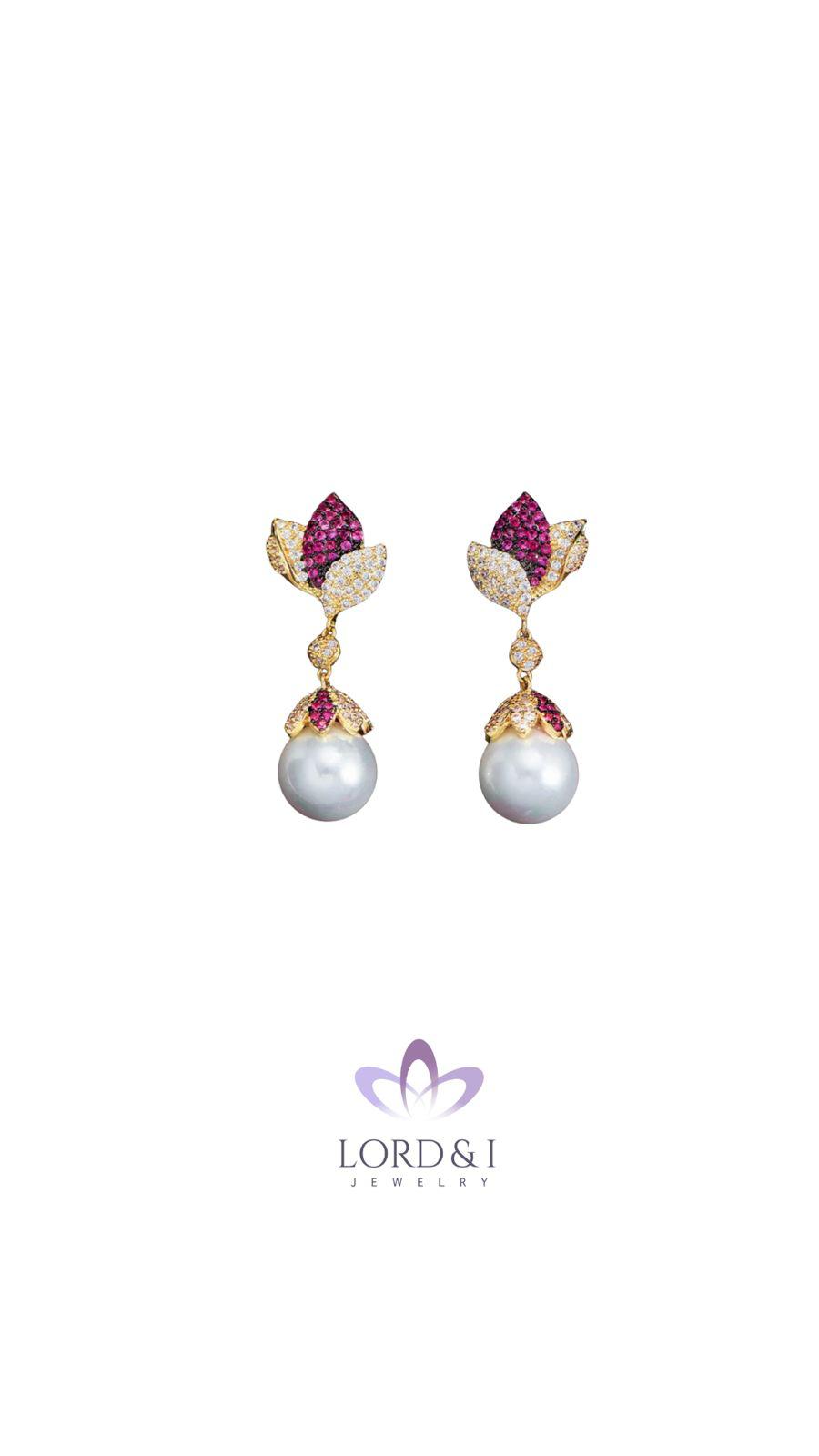Aretes elegantes con perla