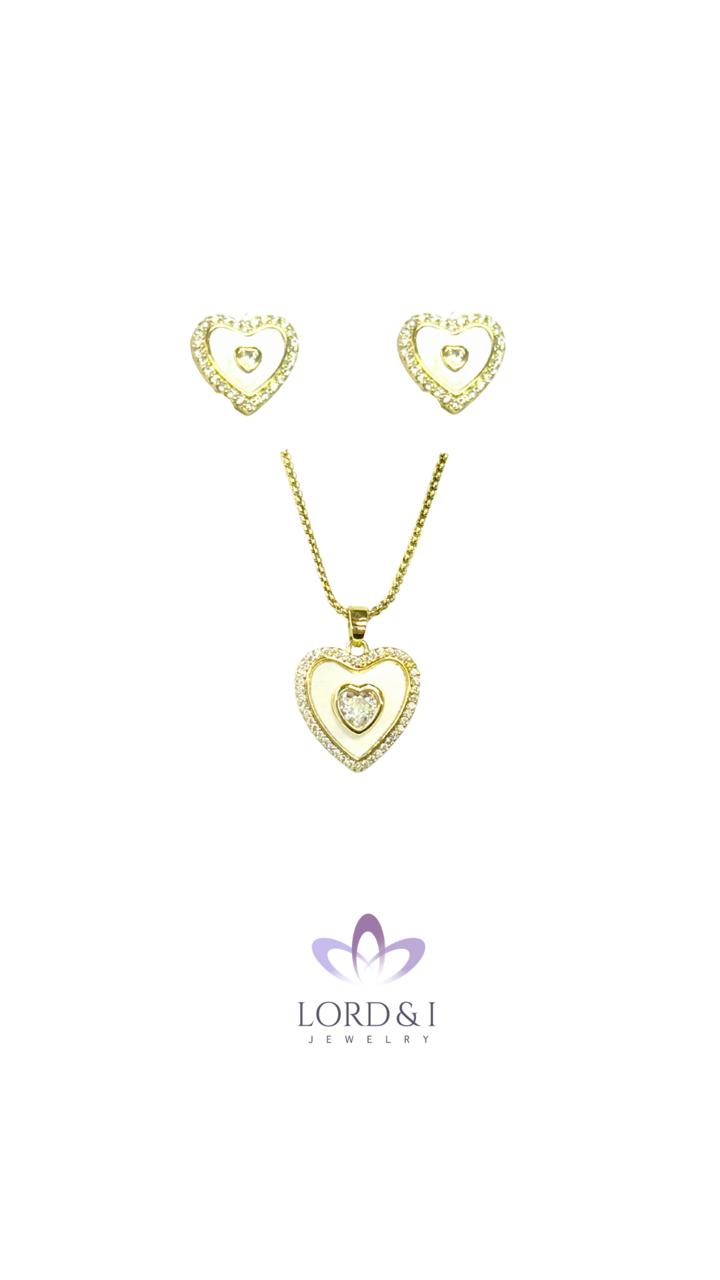 Set corazon de Madreperla