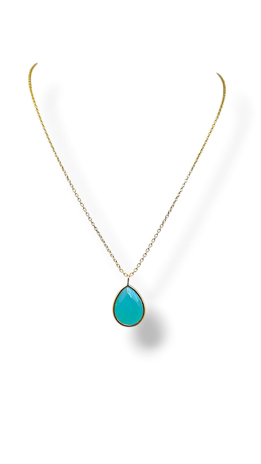 Cadena con gema Calcedonia