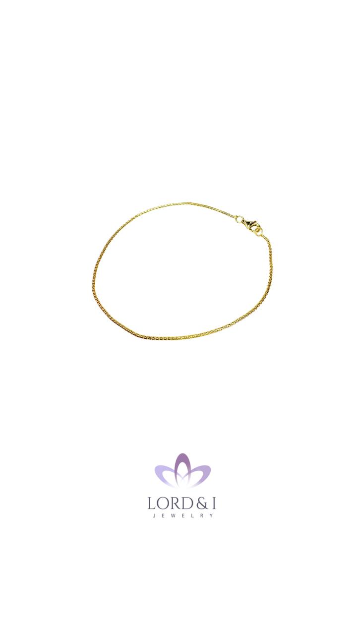 Pulsera diseño cadena delgada 8 pulgadas de largo