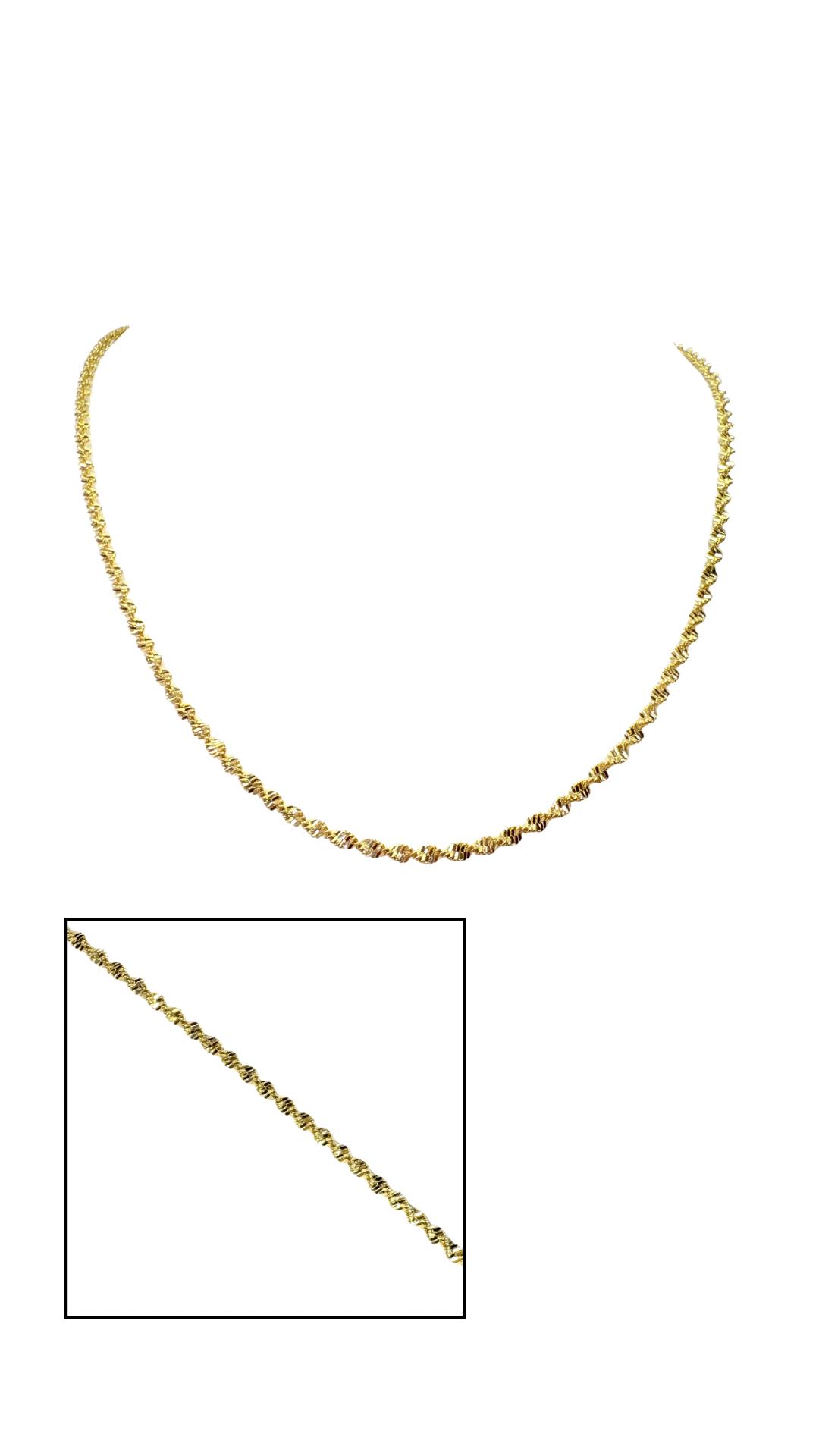 Cadena diamantada dorada