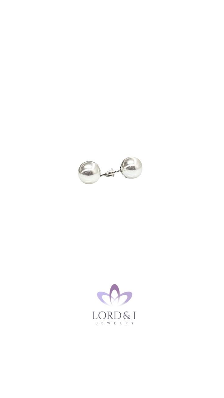 Aretes con perla sintética