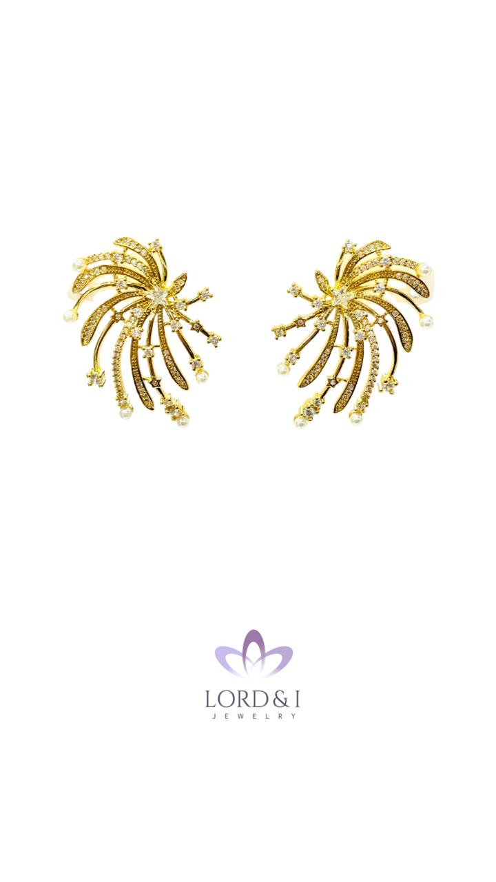 Aretes festivos con circonia