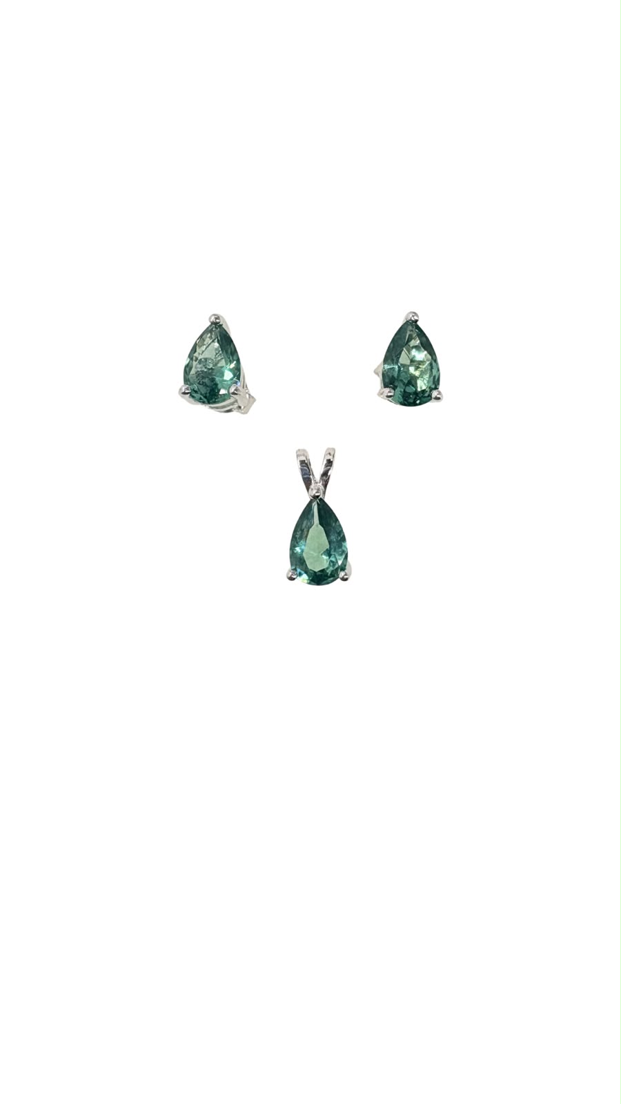 Set con gema Turmalina Paraiba