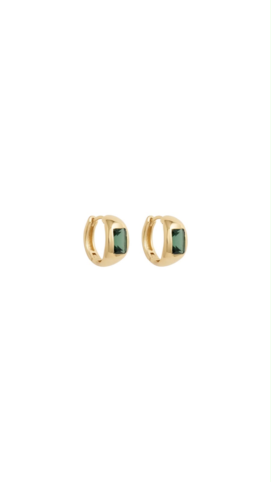 Argollas con gema Topacio celeste