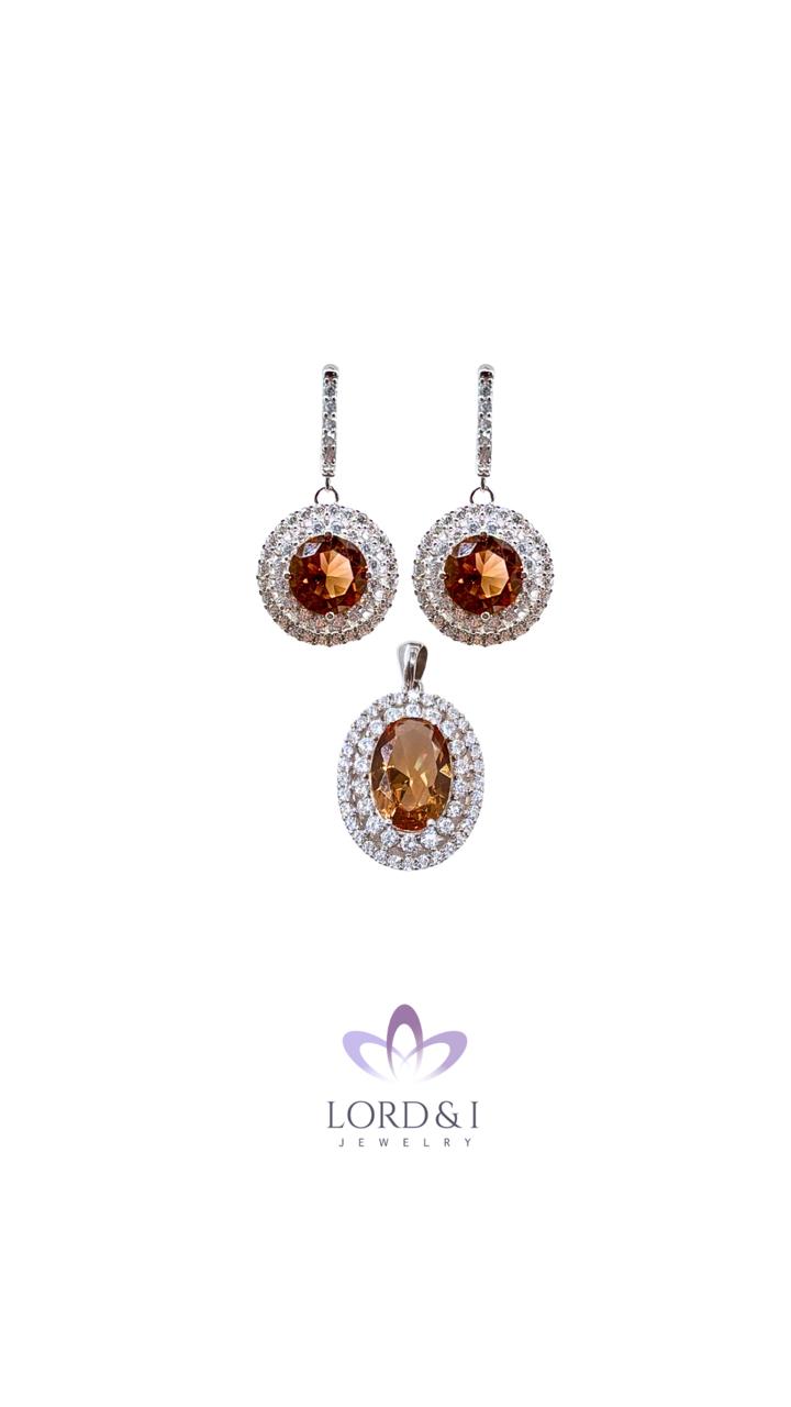 Set con gema Zultanita y Circonia