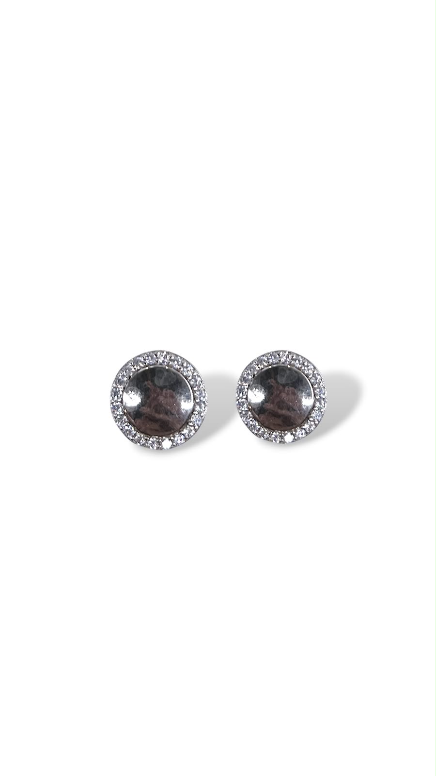 Aretes círculos lisos plateados