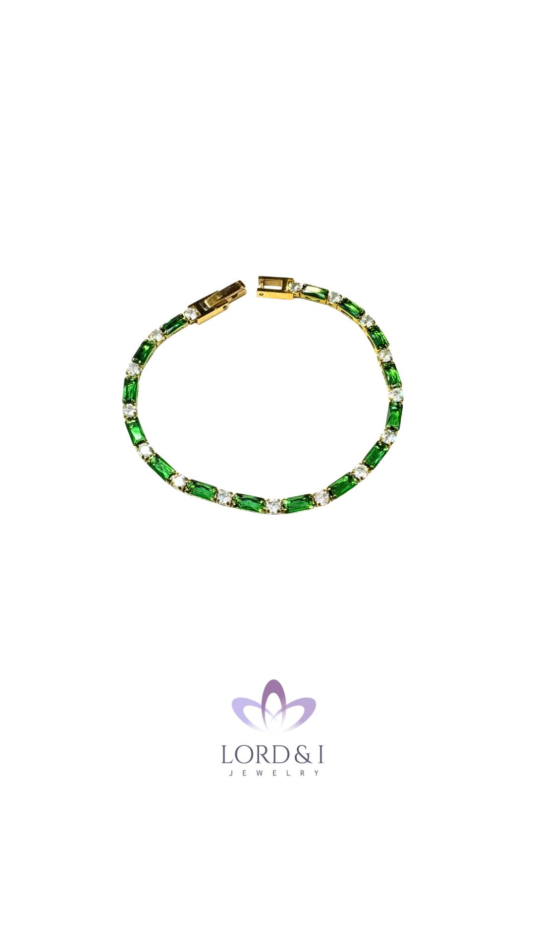 Pulsera con Circonias verdes