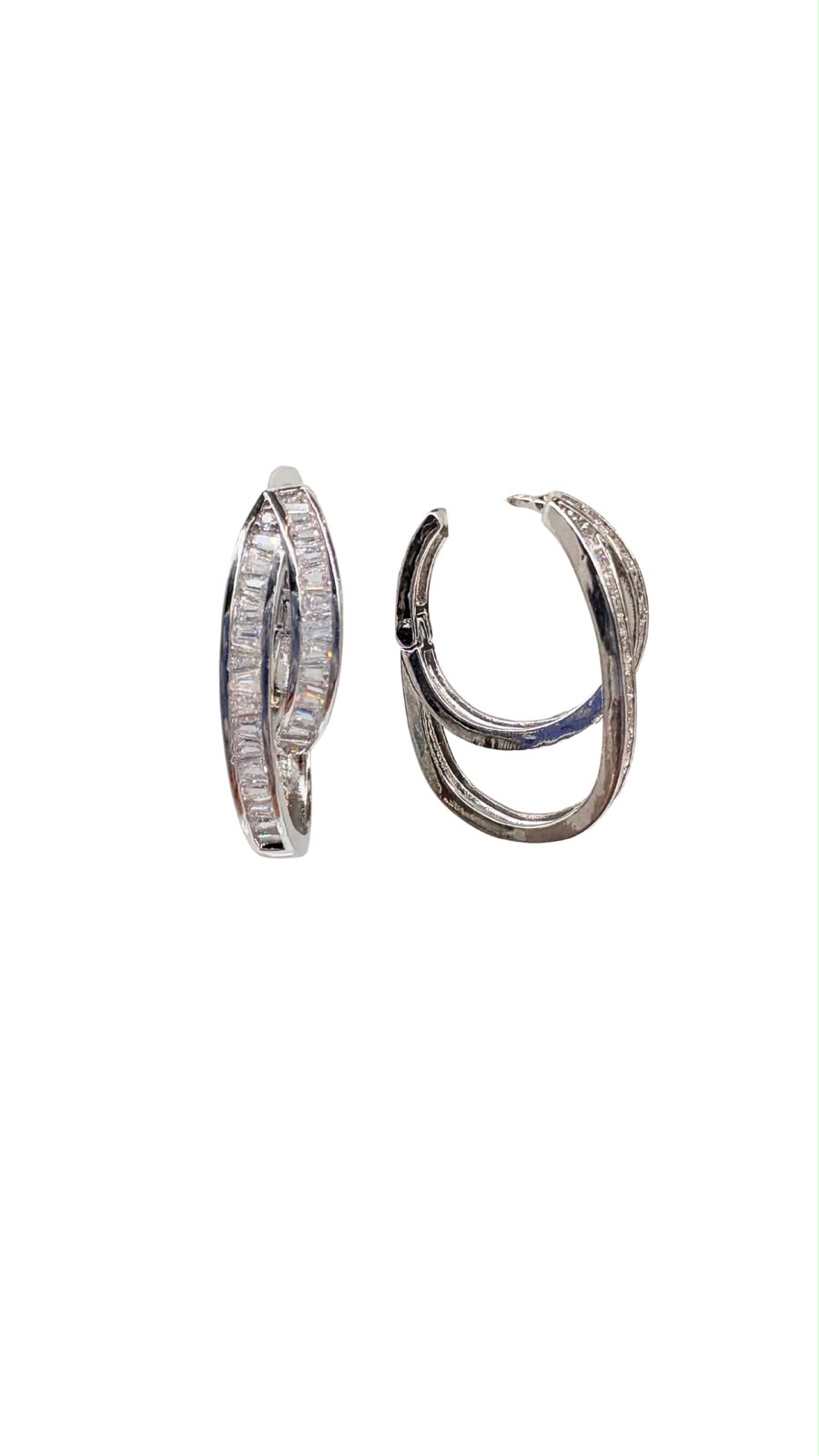 Argollas dobles con Circonias