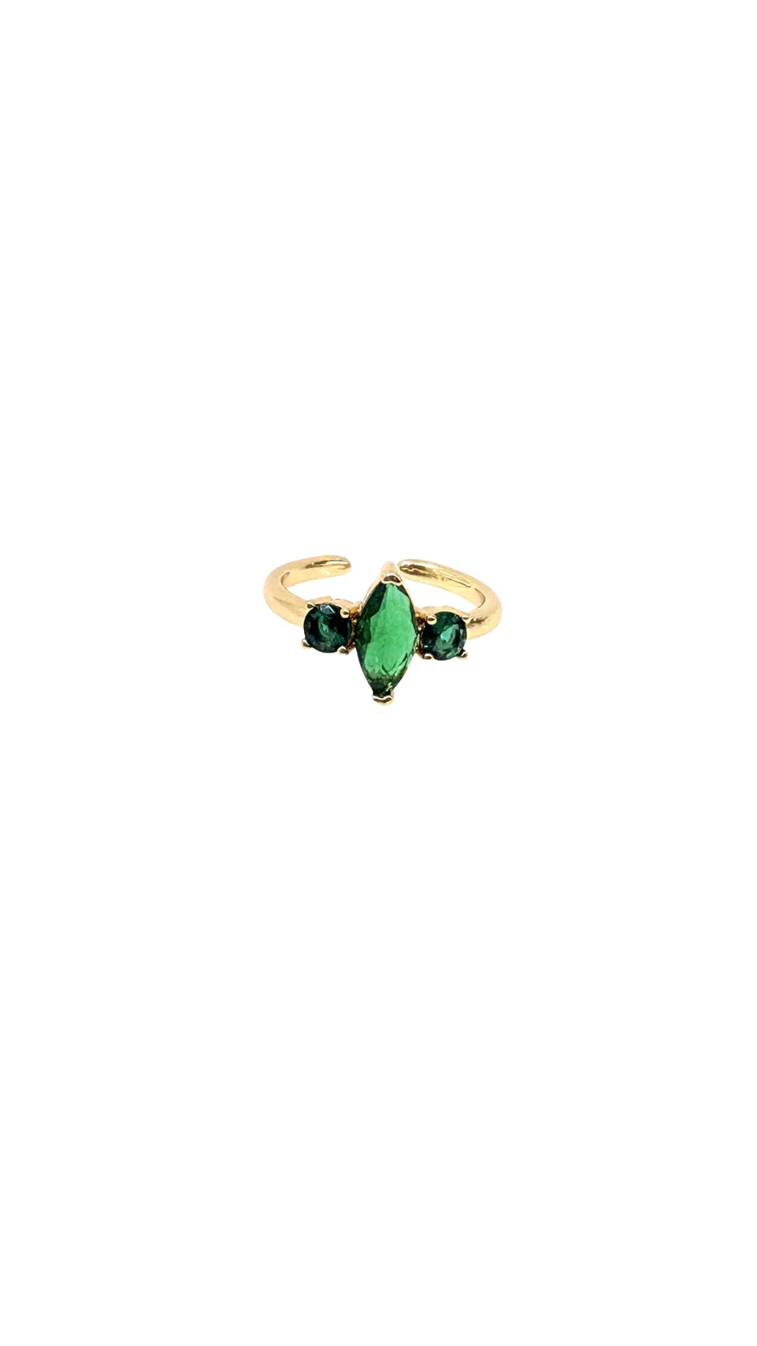 Anillo con Circonias verdes