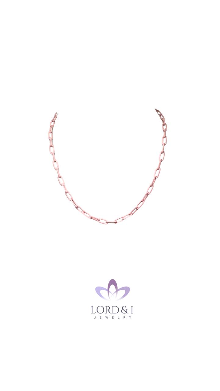 Cadena de eslabones rosados
