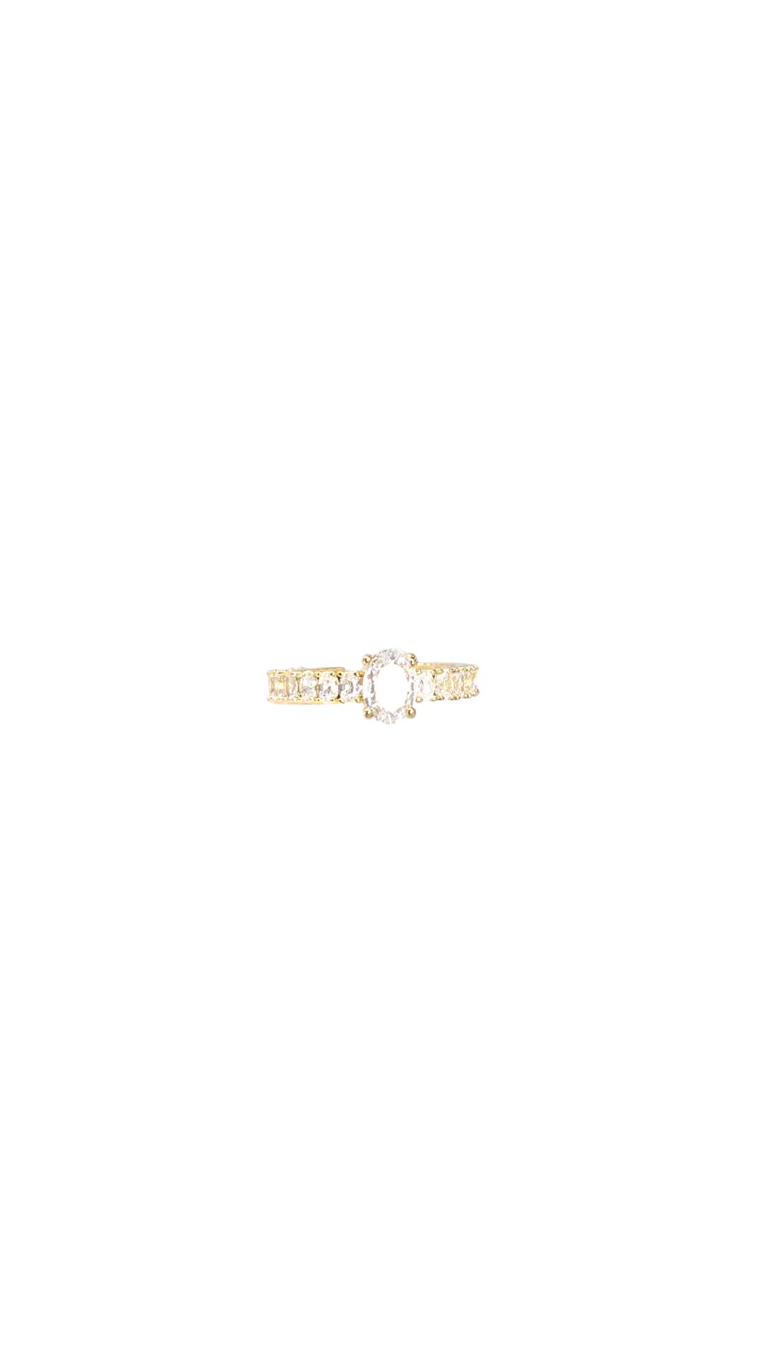 Anillo con Circonias talla ajustable