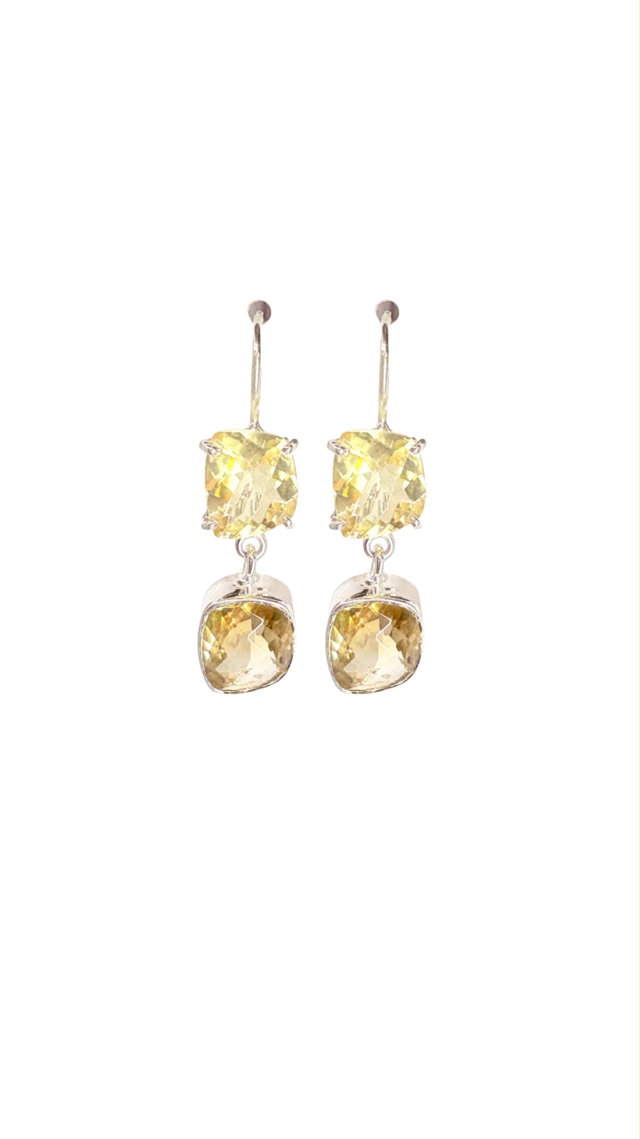 Aretes con gema Citrina