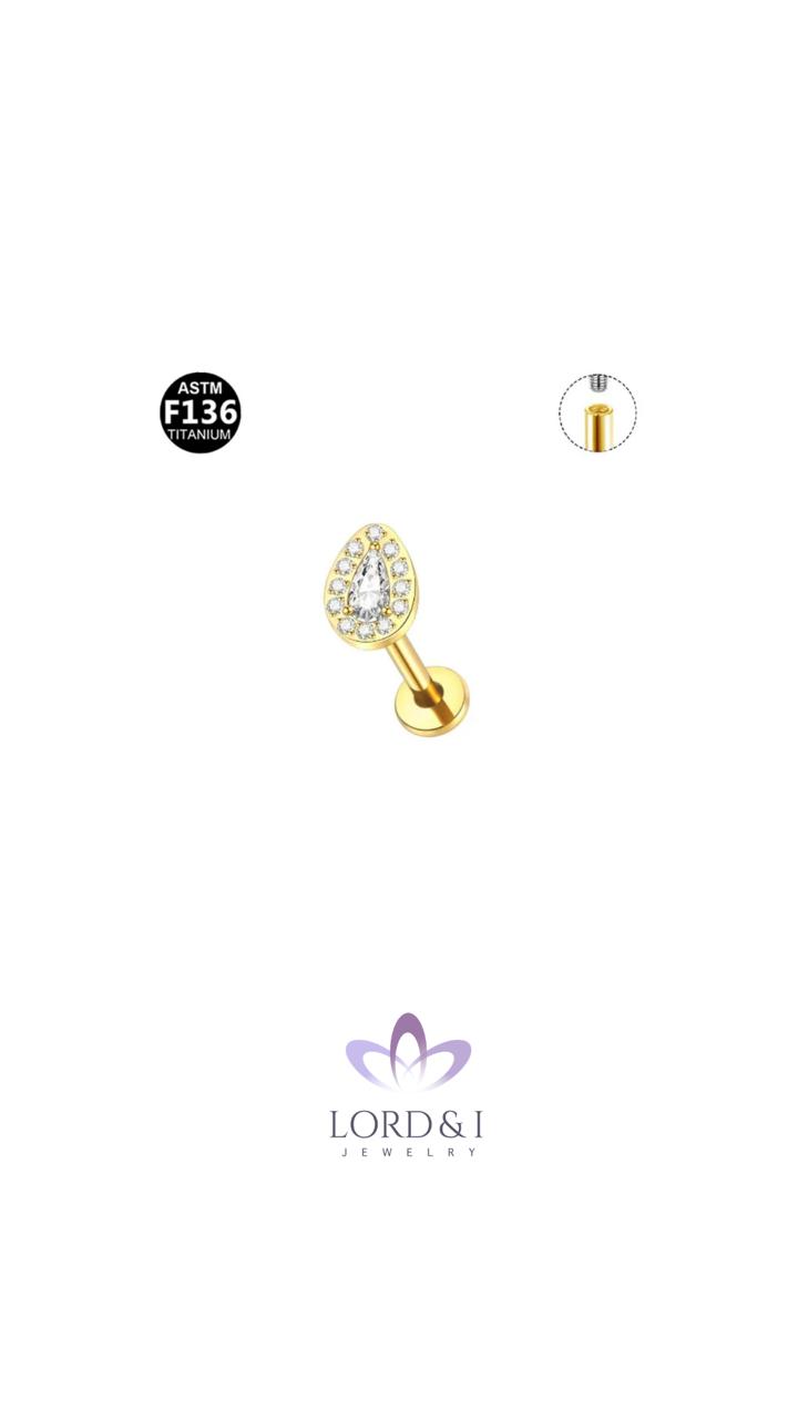 Arete piercing con Circonias