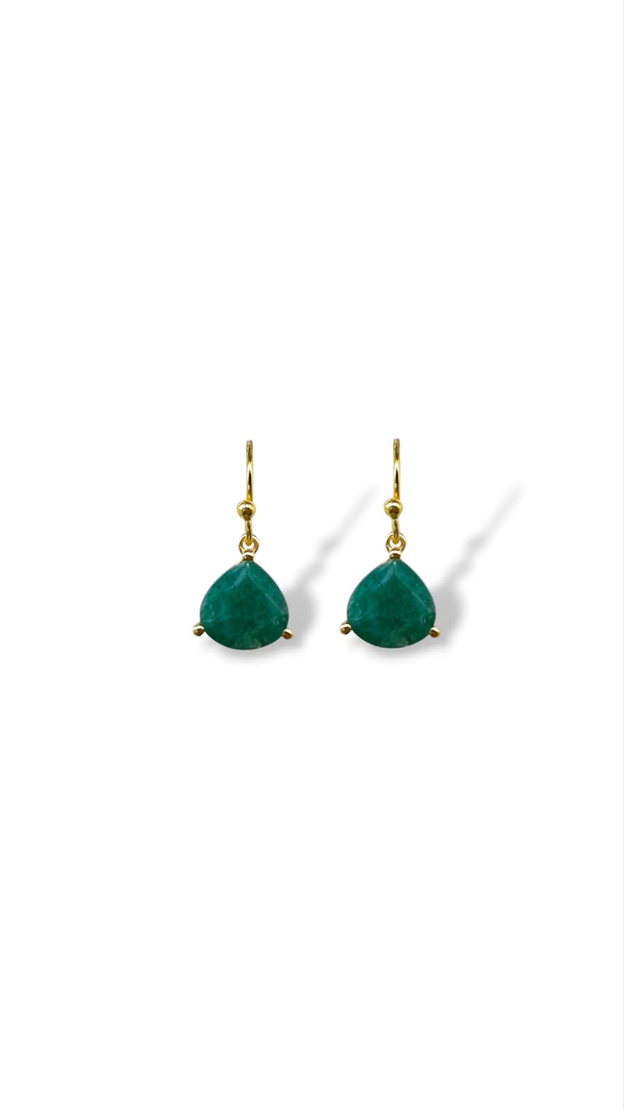 Aretes gota de Onix verde