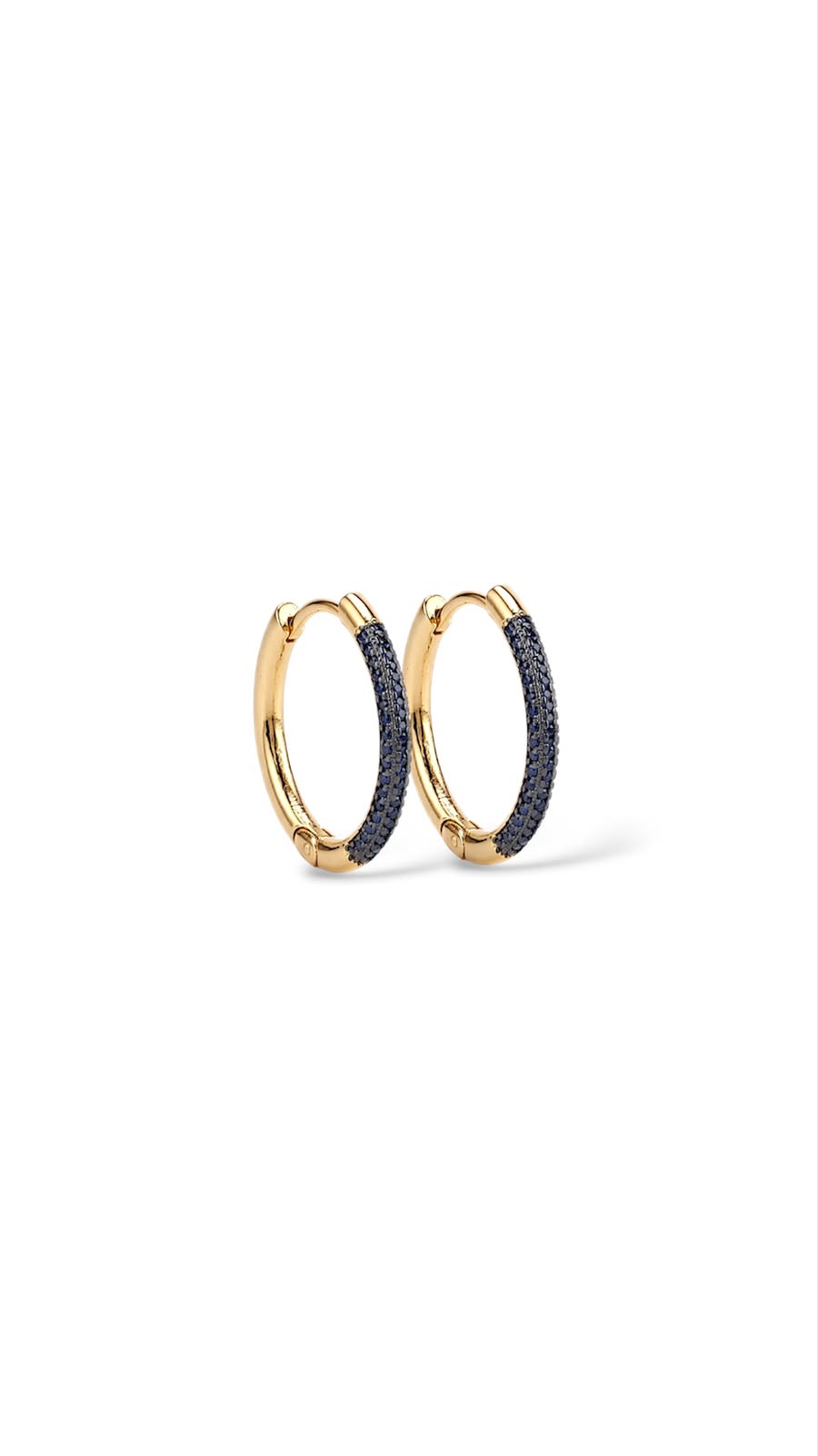 Argollas con cz azul