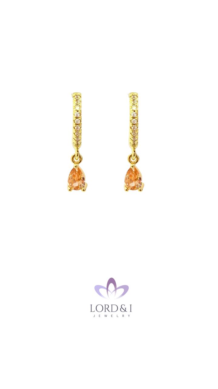 Argollas peq gotita color ambar