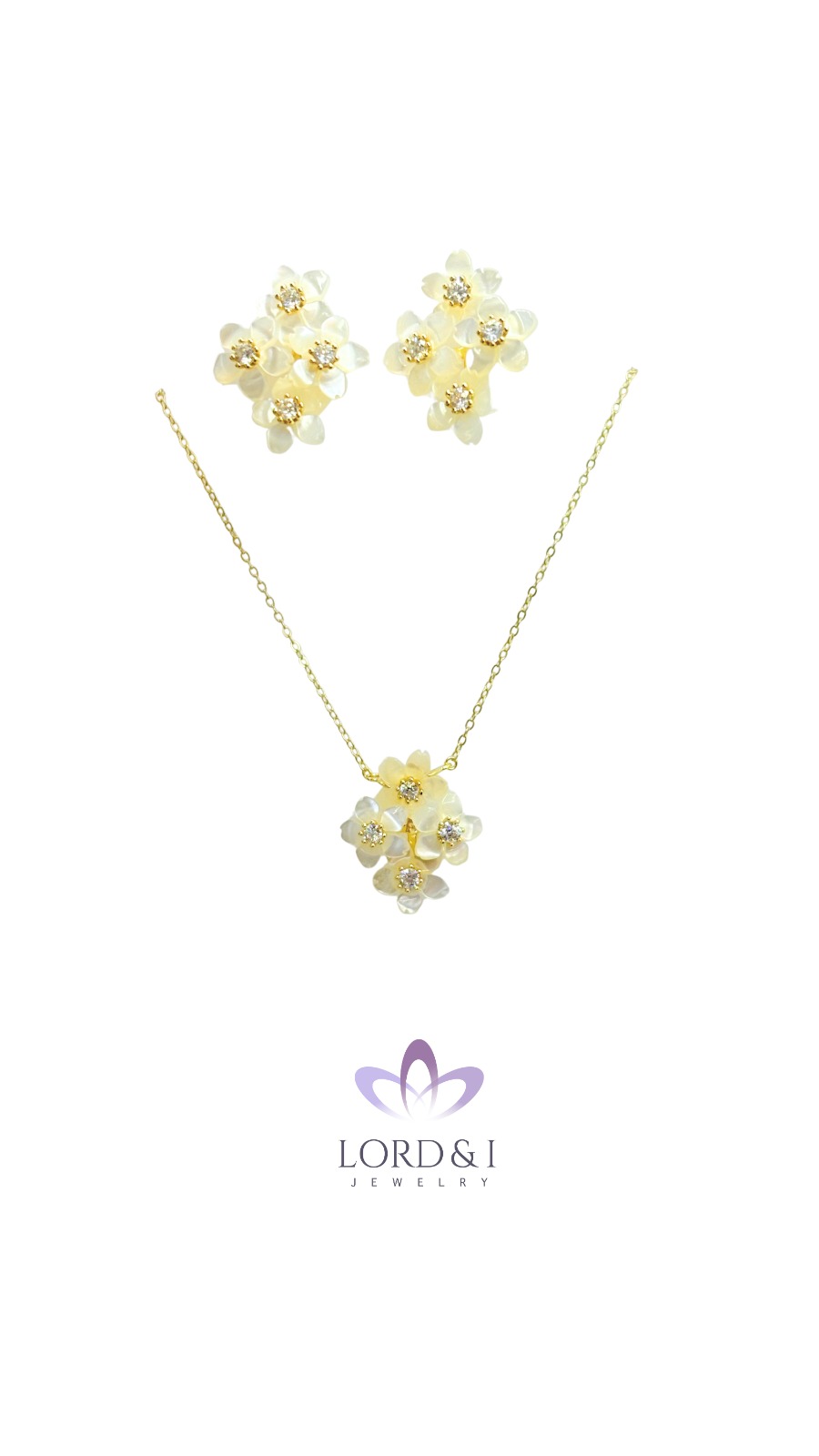 Set con gema Madreperla