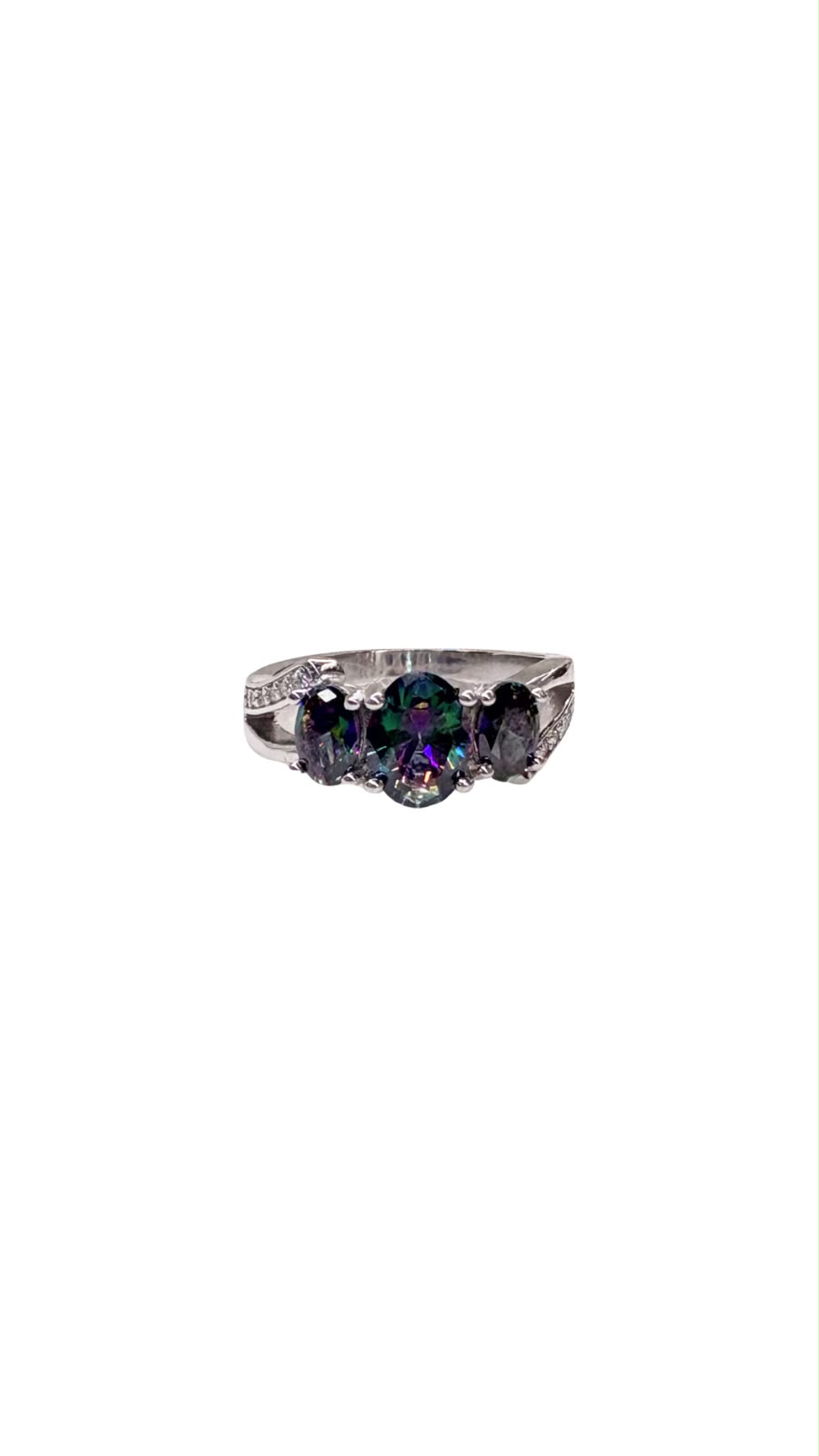 Anillo con gema Topacio místico Talla 7