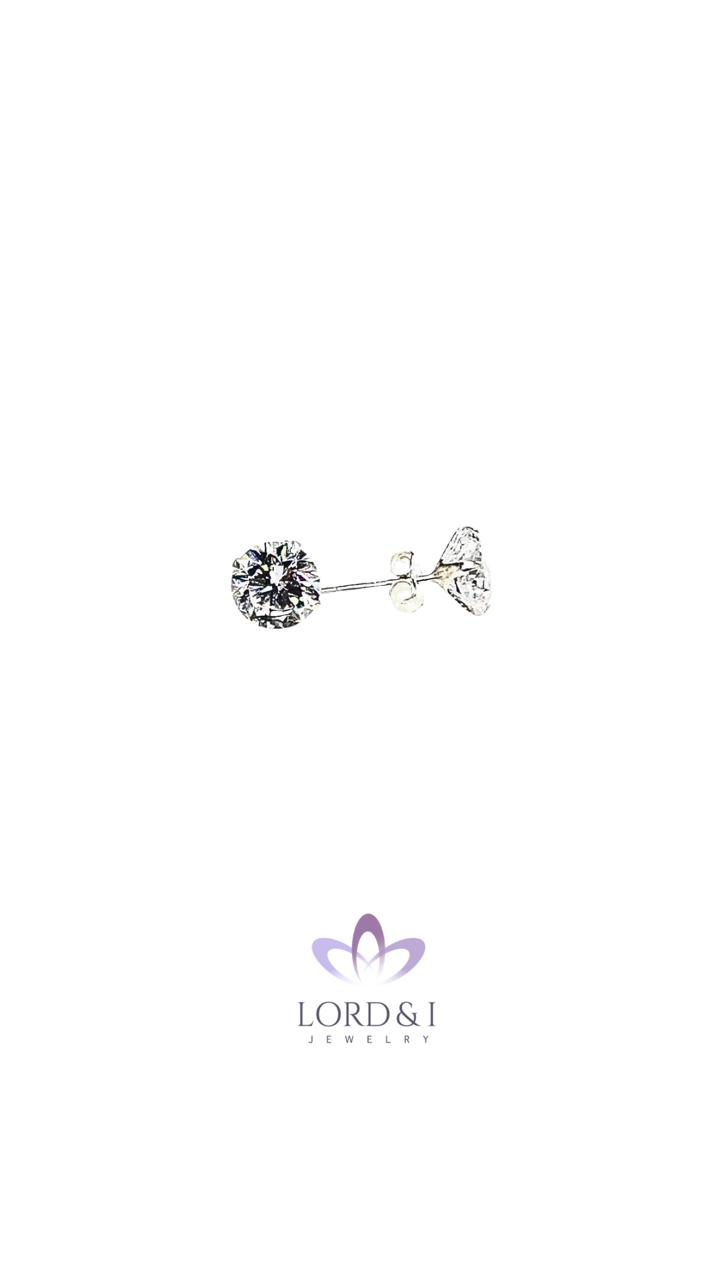 Aretes con gema Circonia