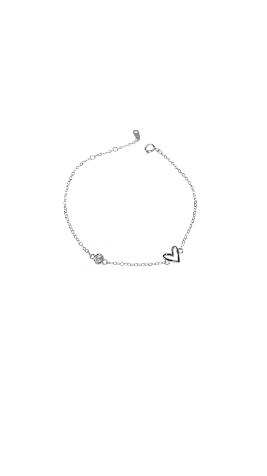 Pulsera con dije de corazón