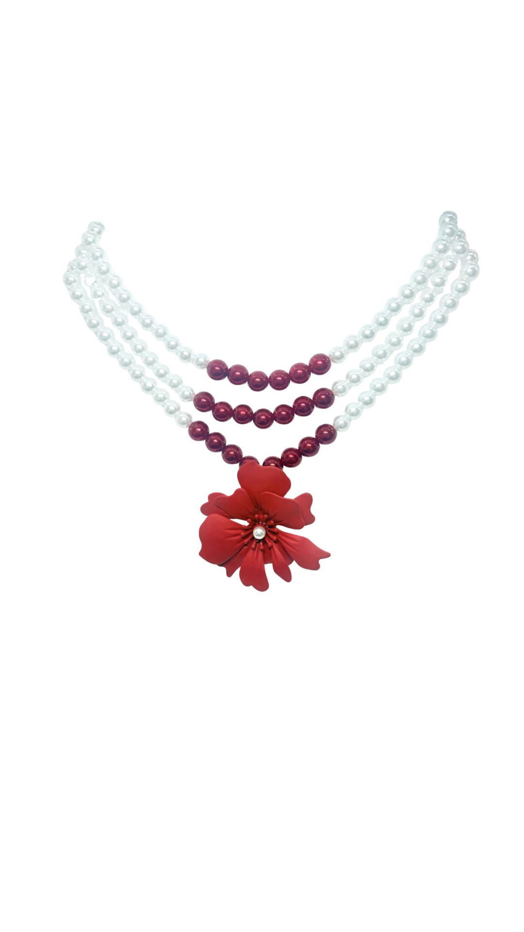 Perlas con flor grande