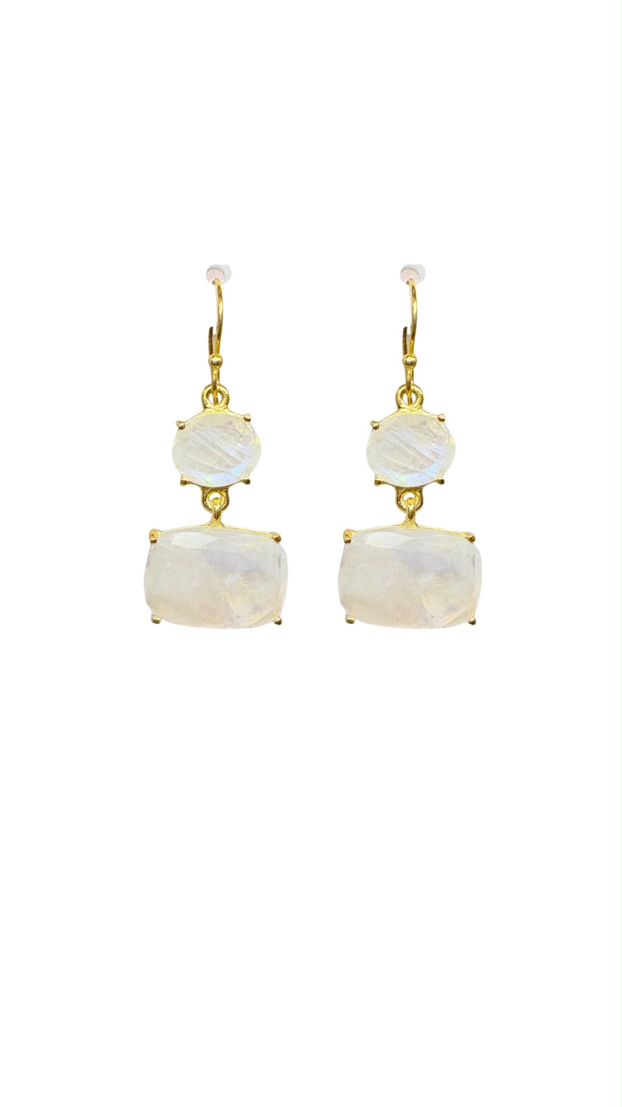 Aretes con gema Luna