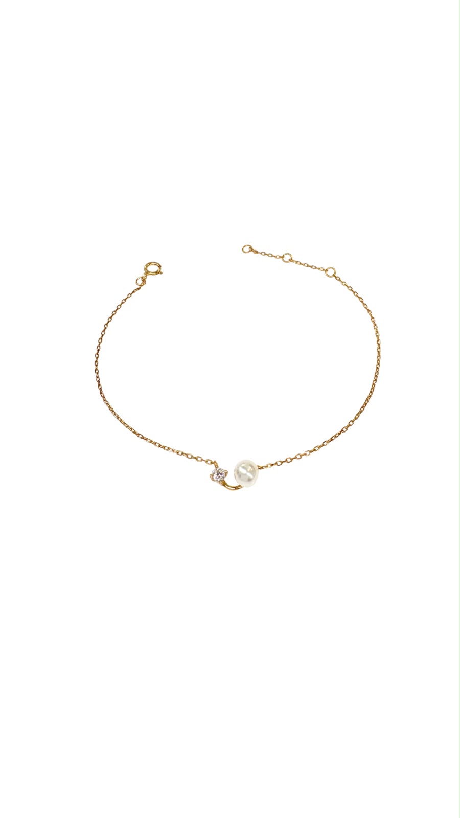 Pulsera con Perla y Circonia