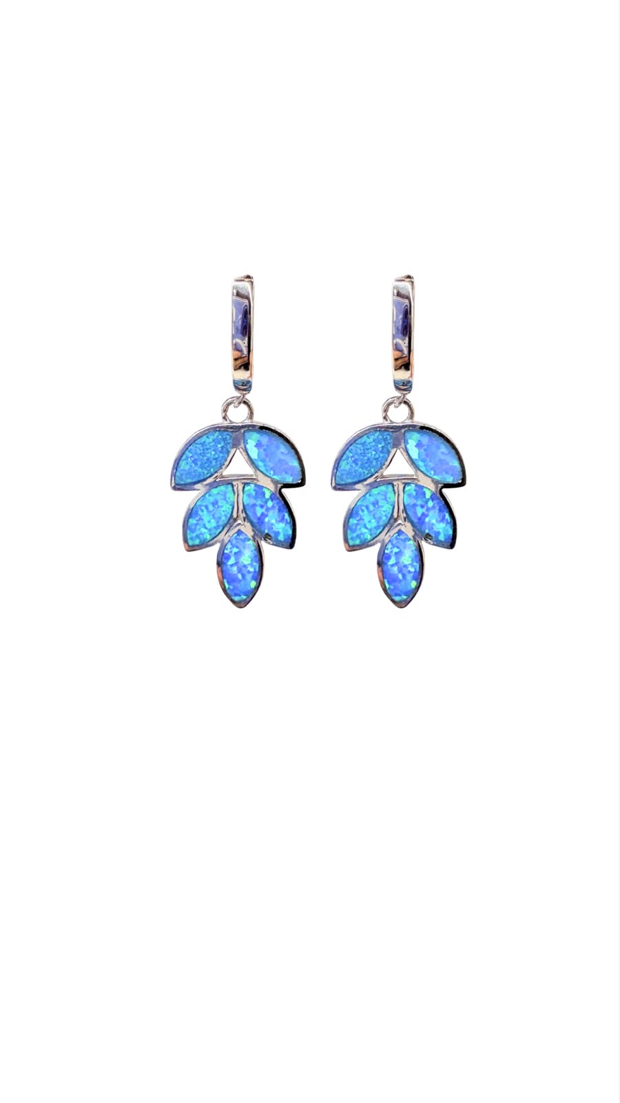 Aretes diseño hojas de Ópalo