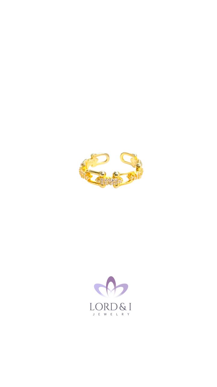 Anillo de eslabones y Circonias