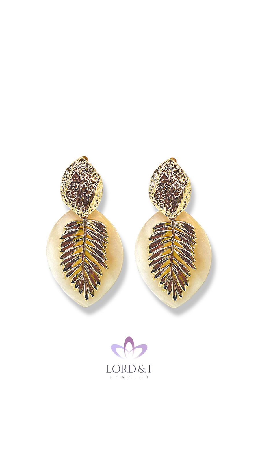 Aretes diseño hoja