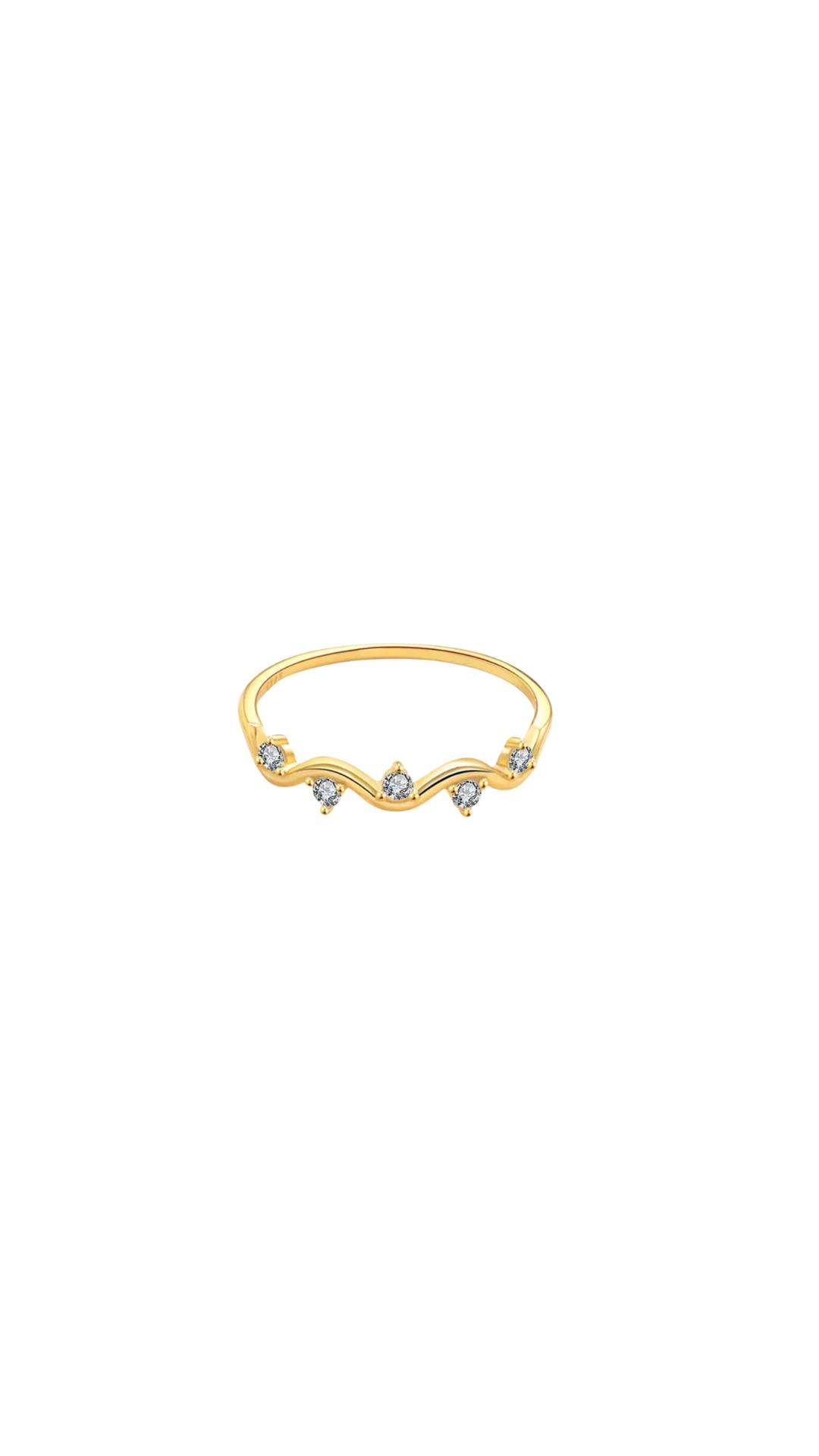 Anillo con Circonias talla 7