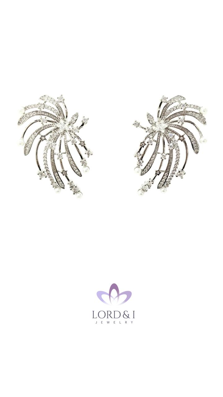 Aretes festivos con circonia