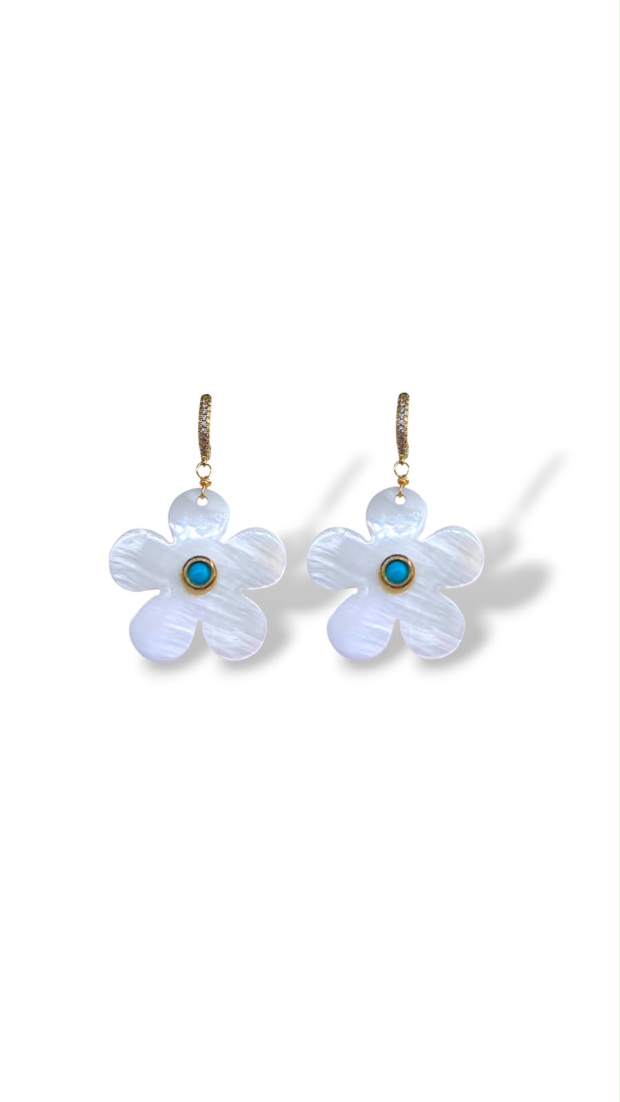 Aretes flor de acrílico