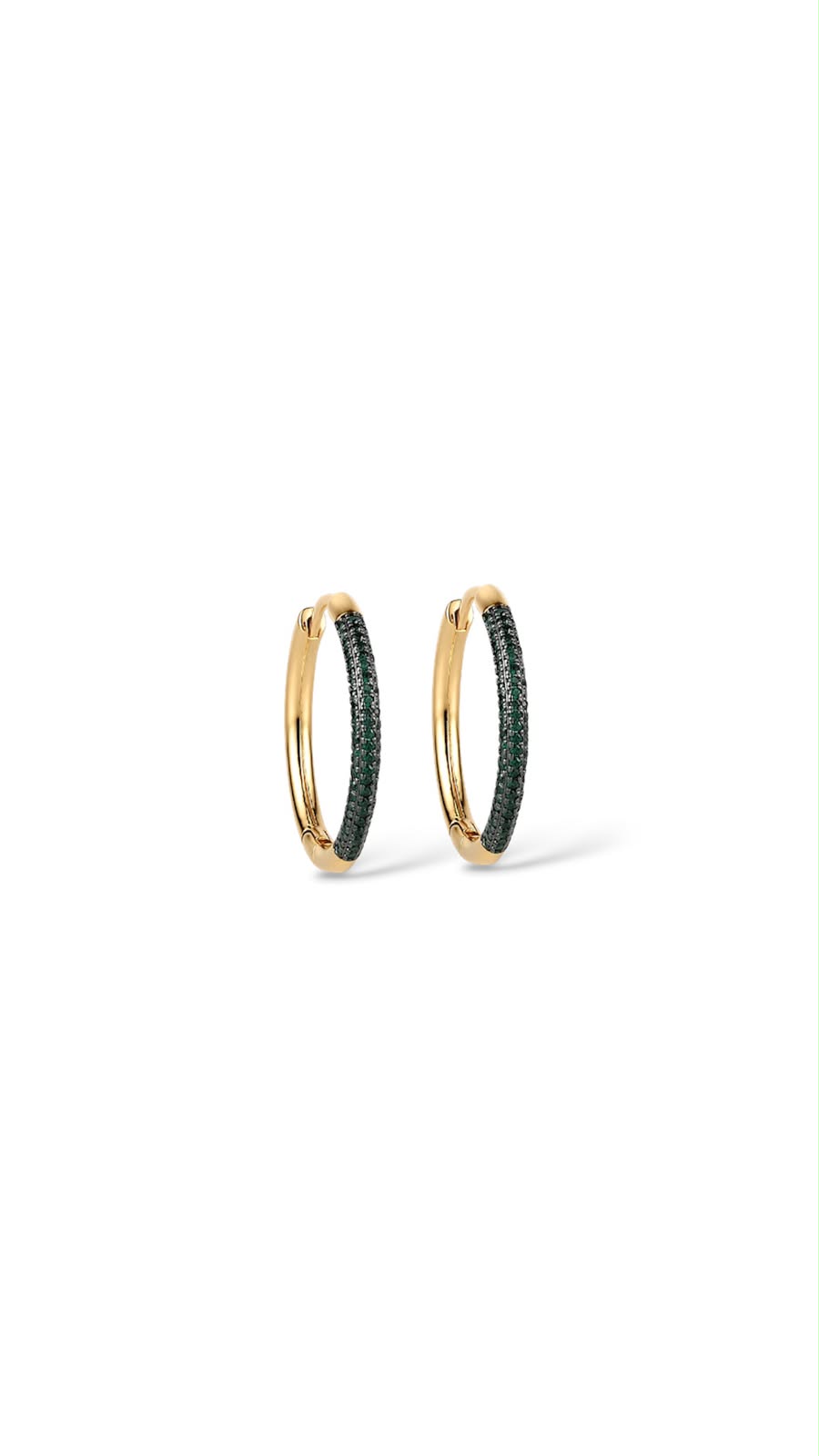 Argollas con cz verde
