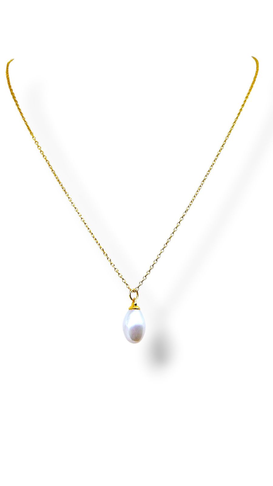Cadena con perla cultivada
