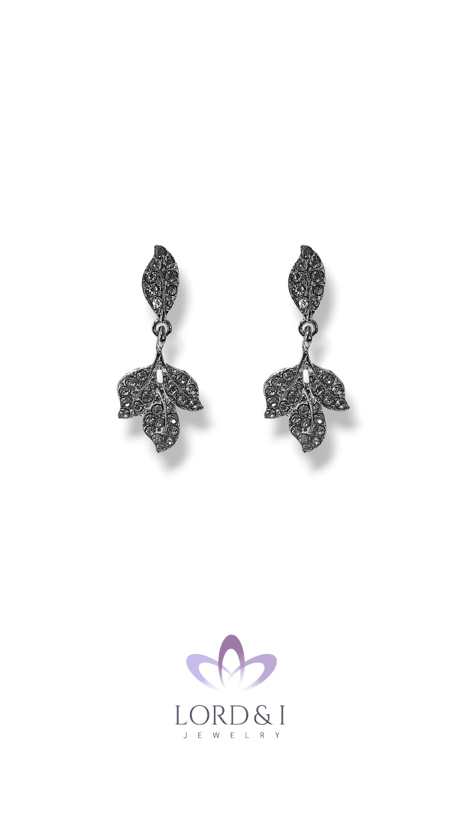 Aretes largos diseño hoja