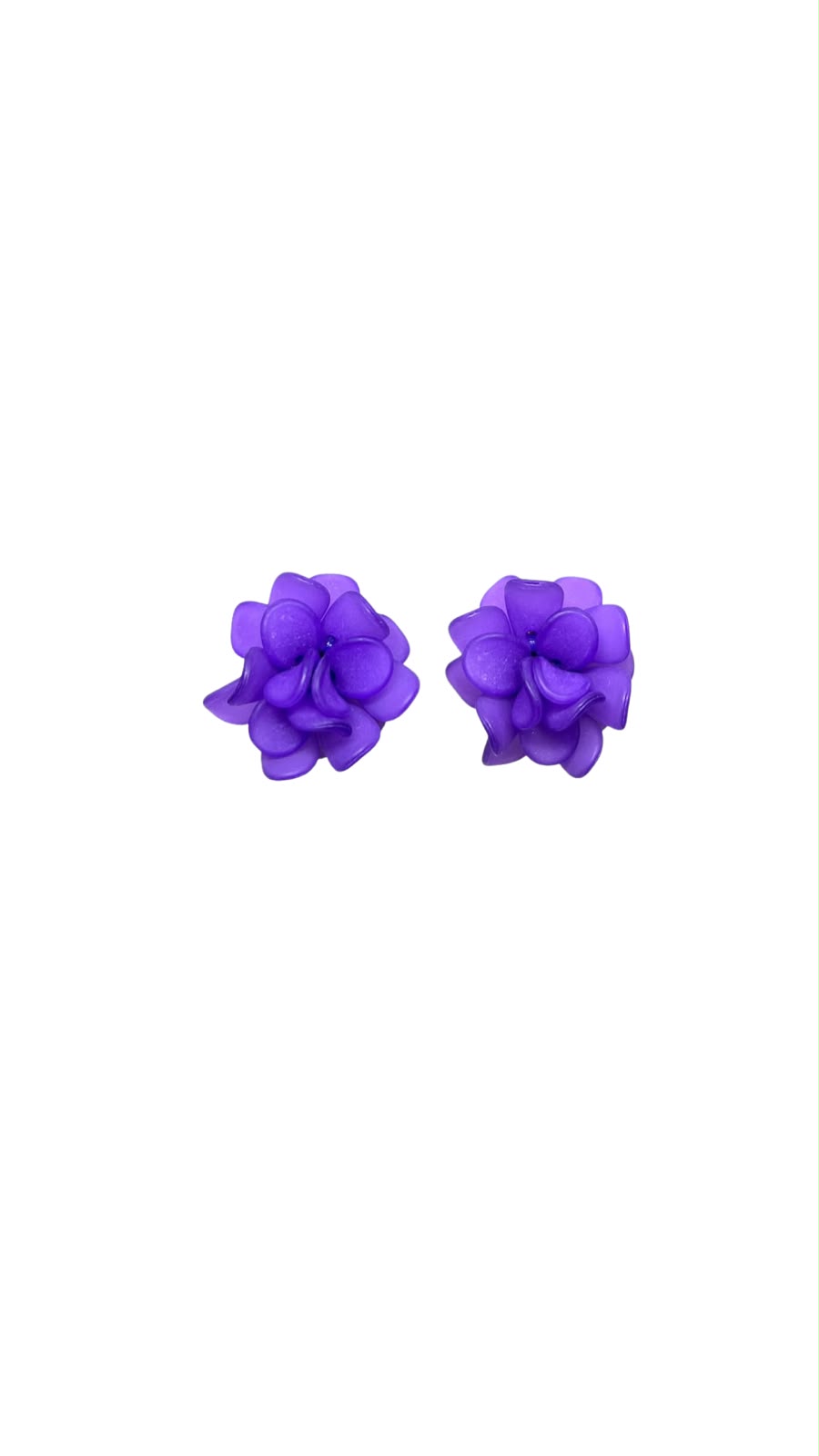 Aretes flor de acrílico