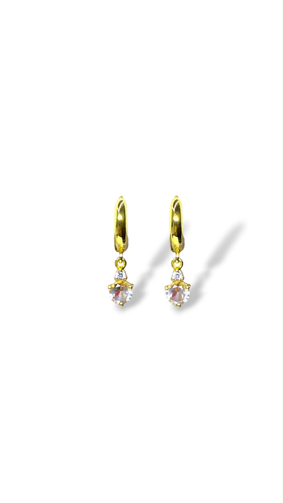 Argollas con gema Morganita