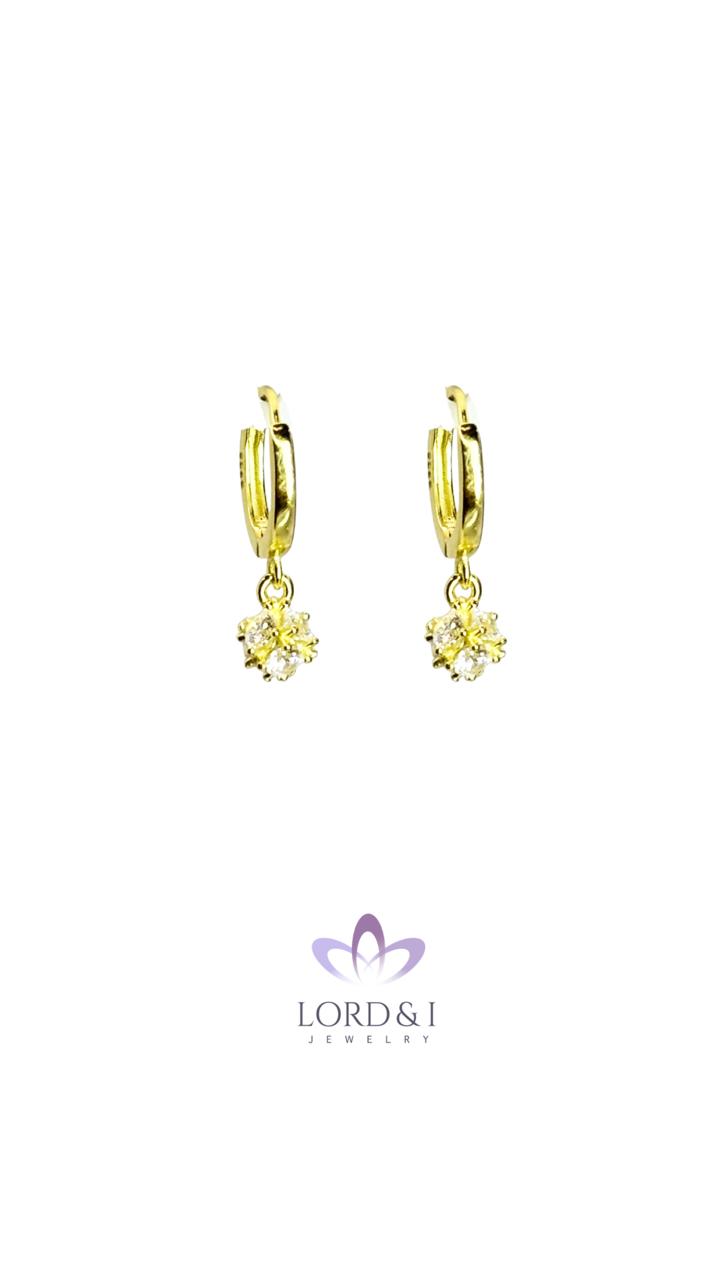 Argollitas con Circonia colgando