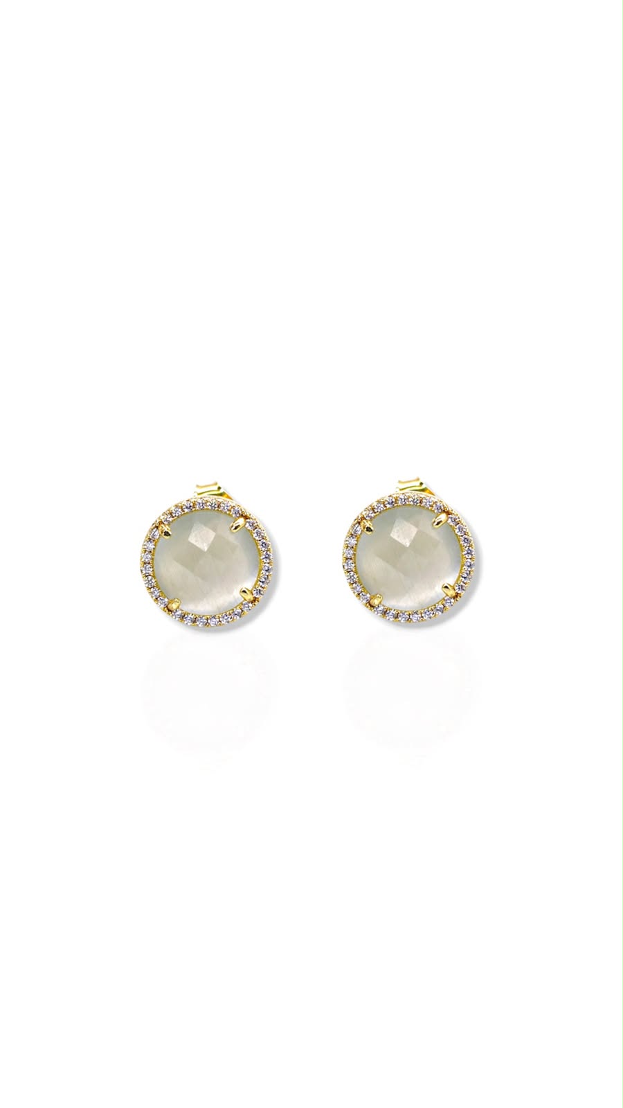 Aretes de gema Ojo de gato