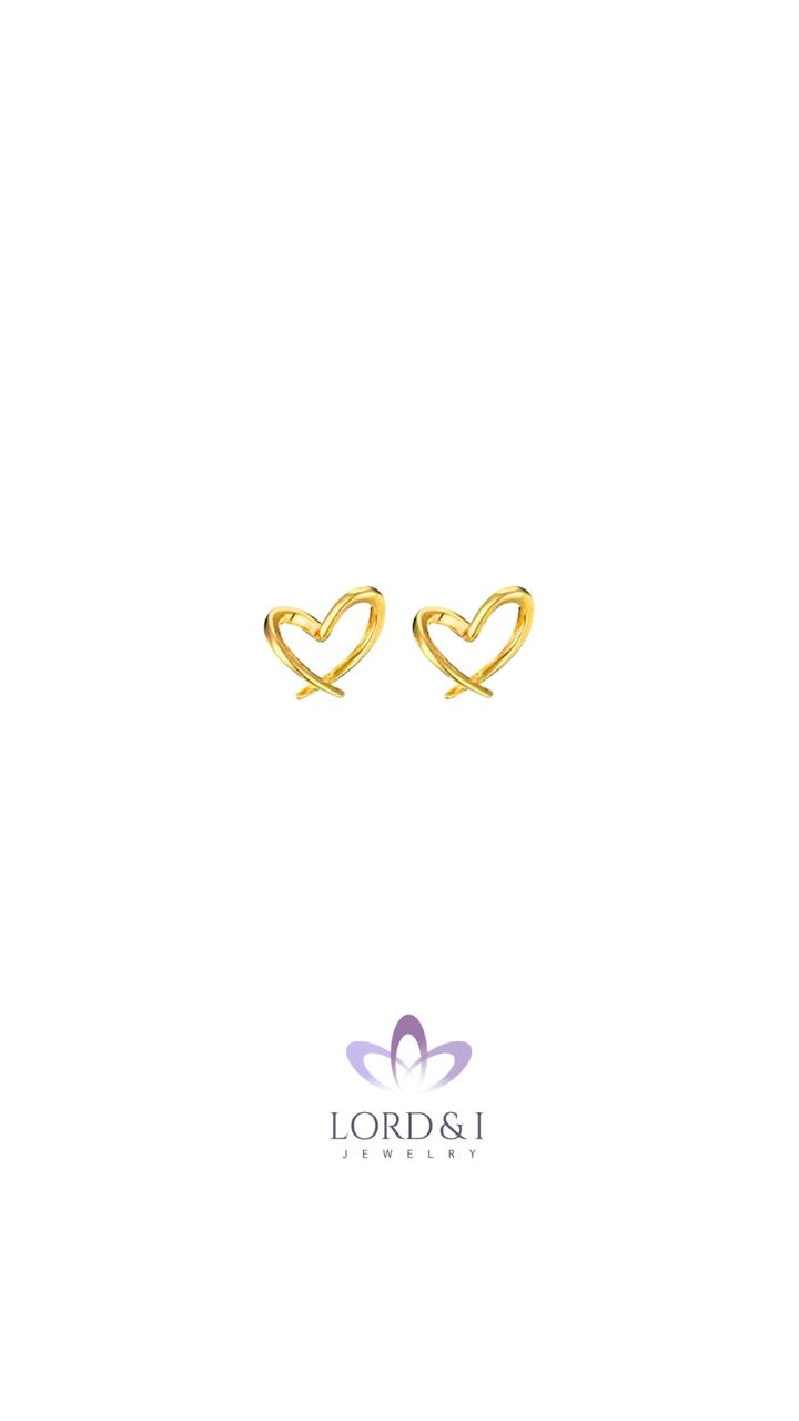 Aretes diseño corazón