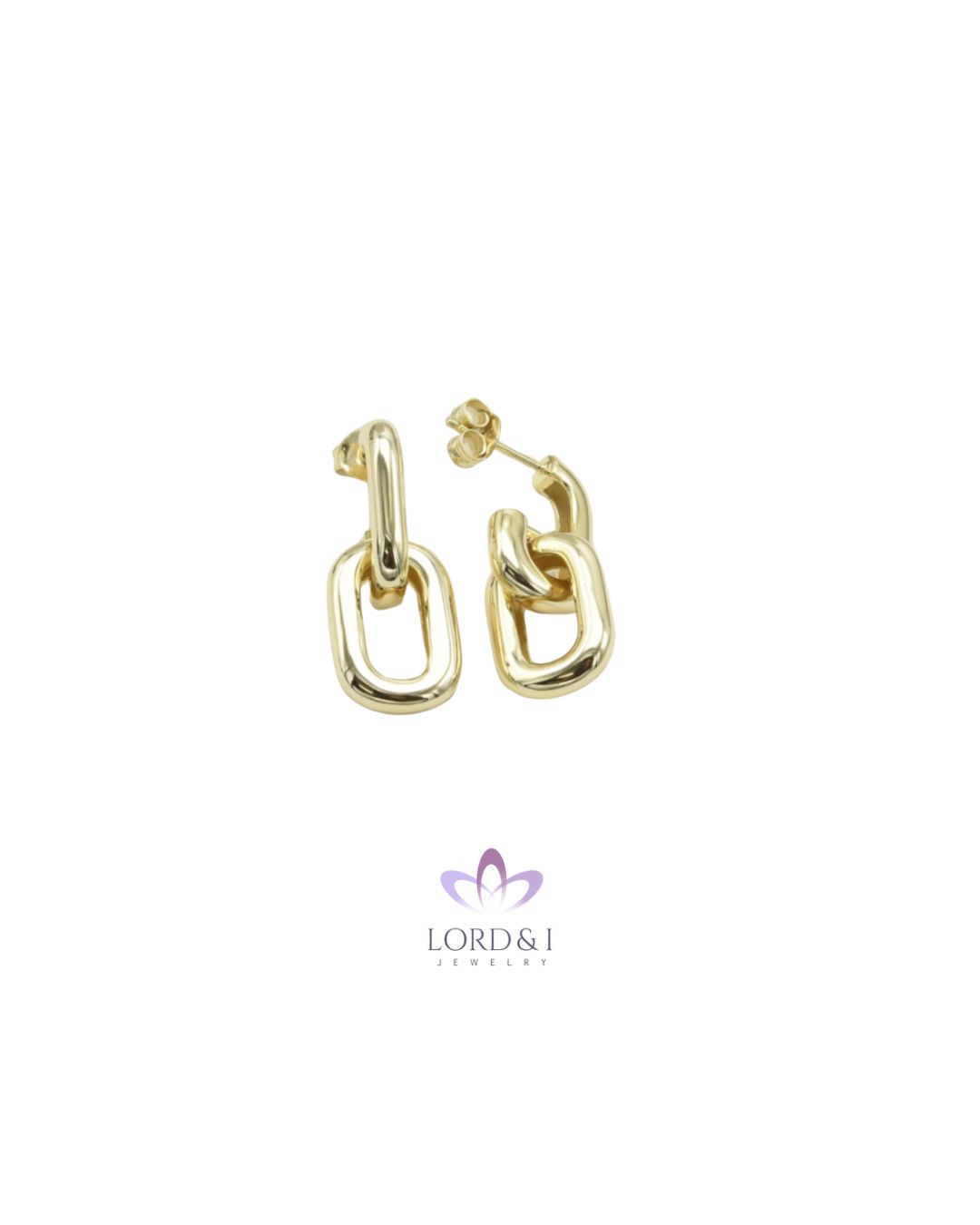 Aretes lisos dorados