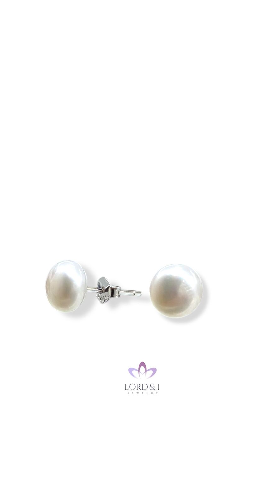 Aretes con perla de agua dulce