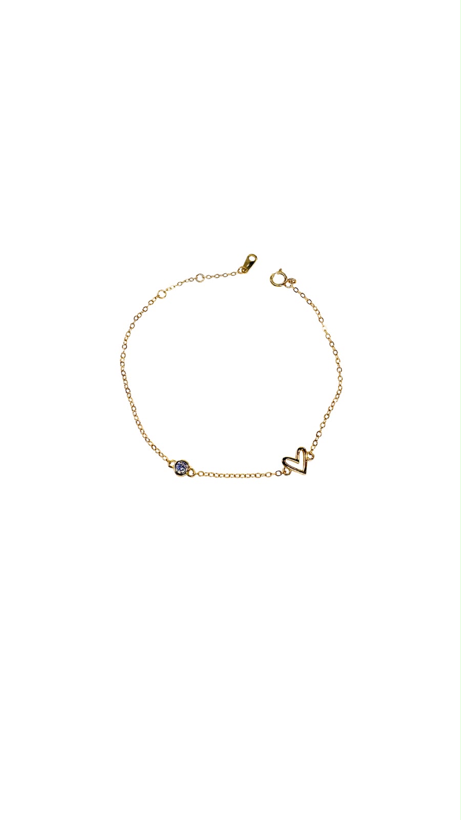 Pulsera con dije de corazón