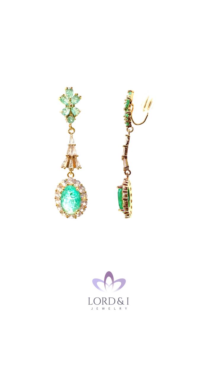 Arete con Circonias verdes