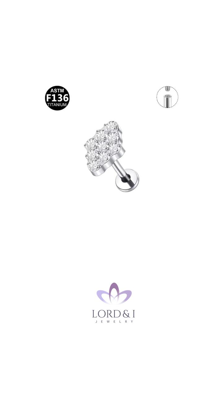 Arete piercing con Circonias