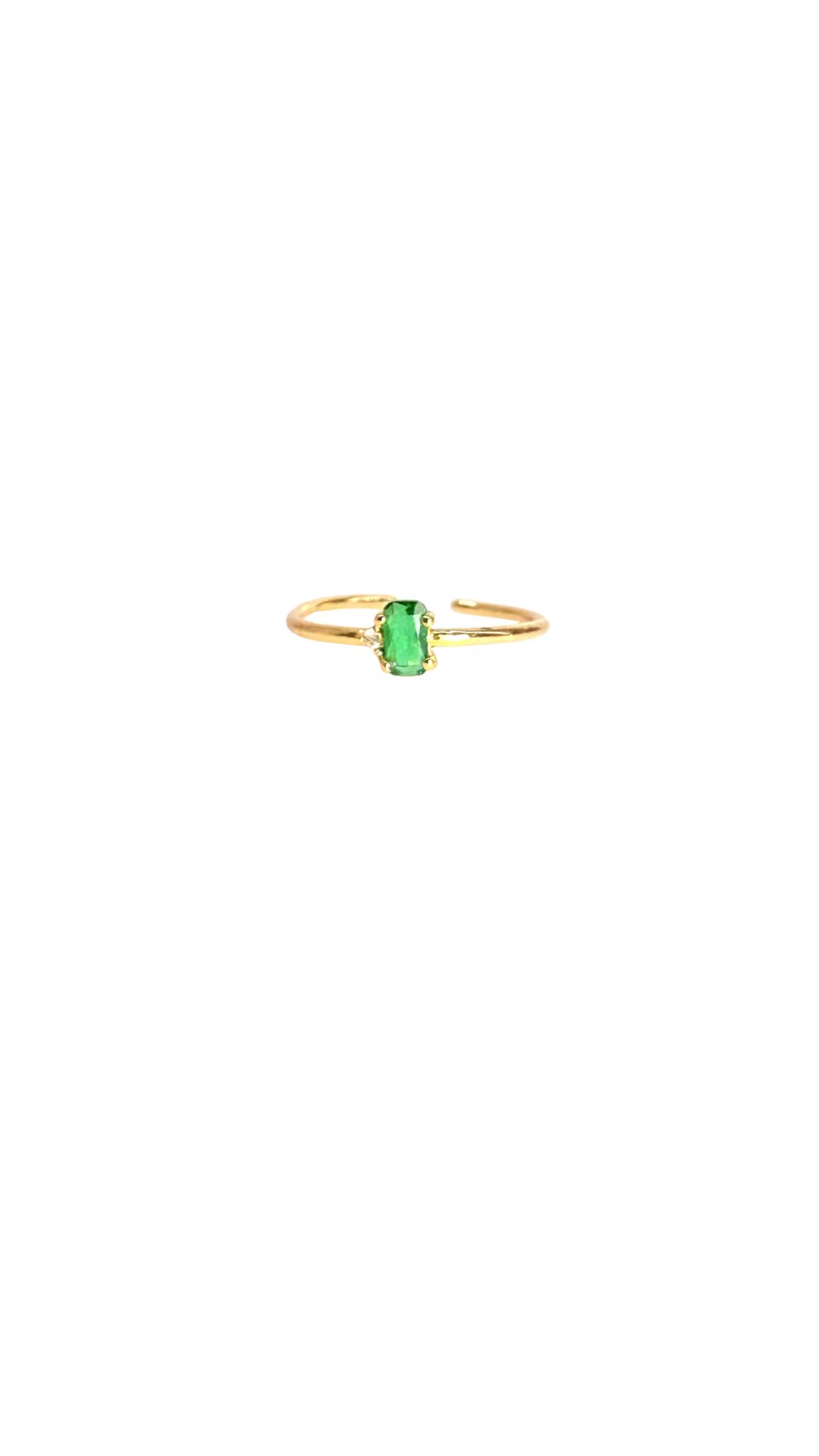 Anillo con Circonia verde